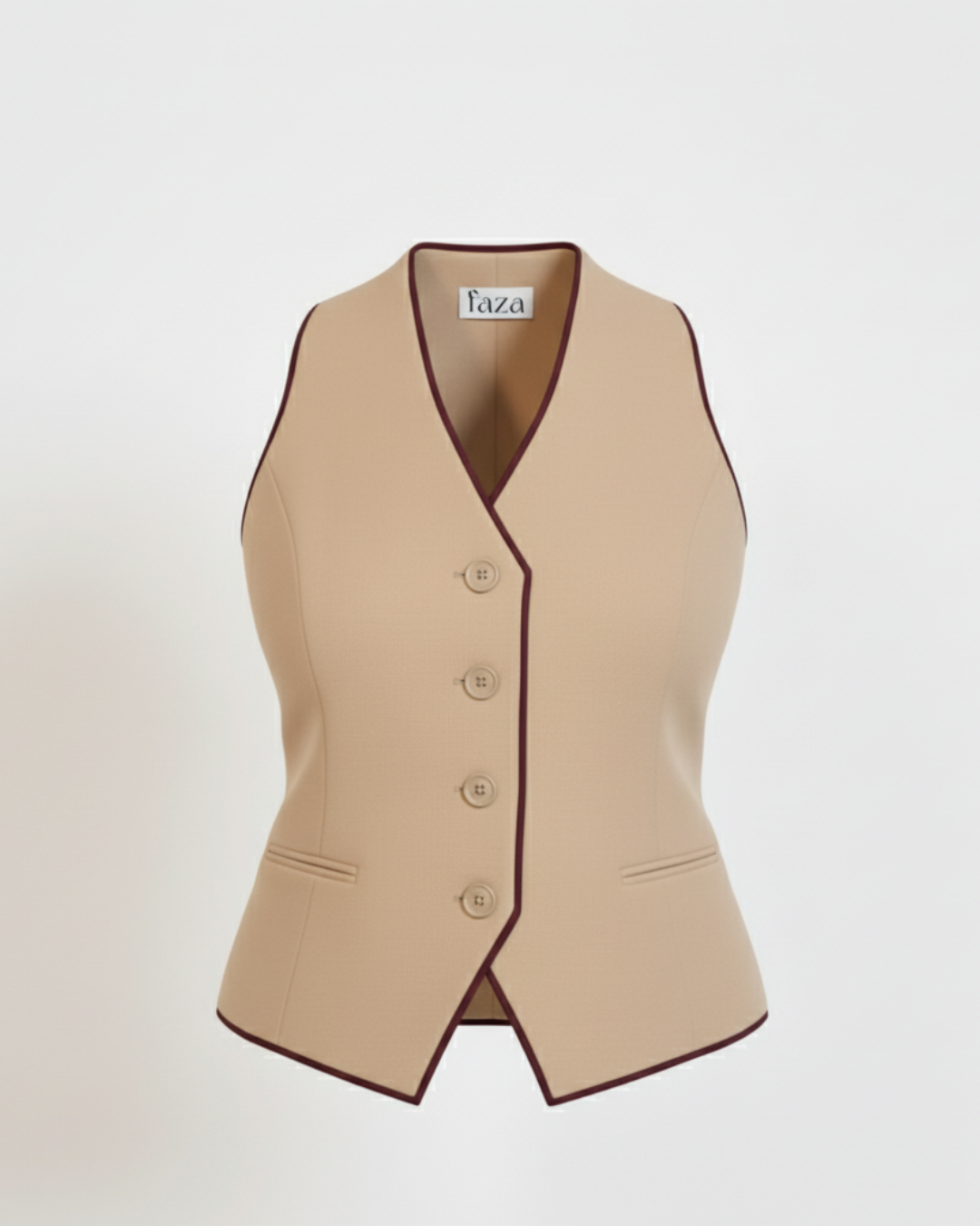 The Desert Rose Tailored High-Neck Waistcoat
