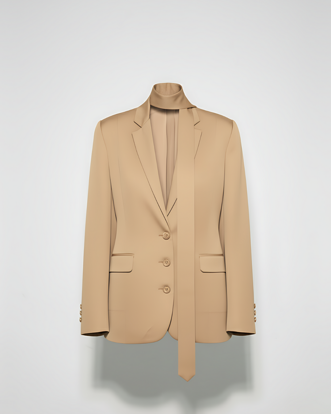 The Desert Rose Tailored Oversized Blazer with Belt