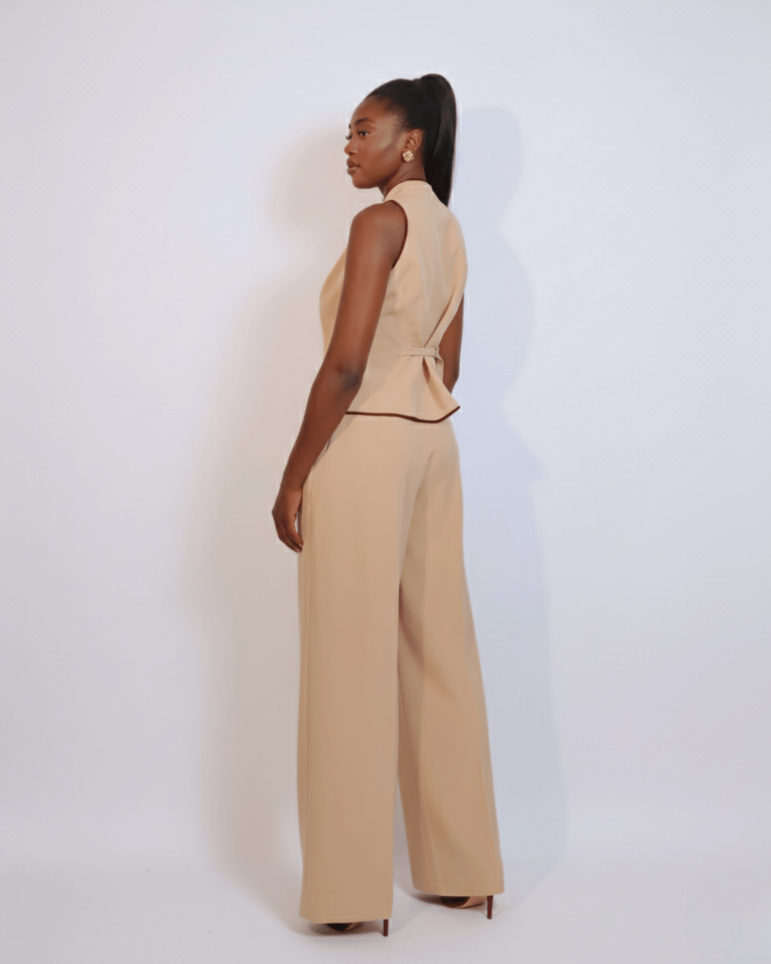 The Desert Rose Tailored High-Neck Waistcoat