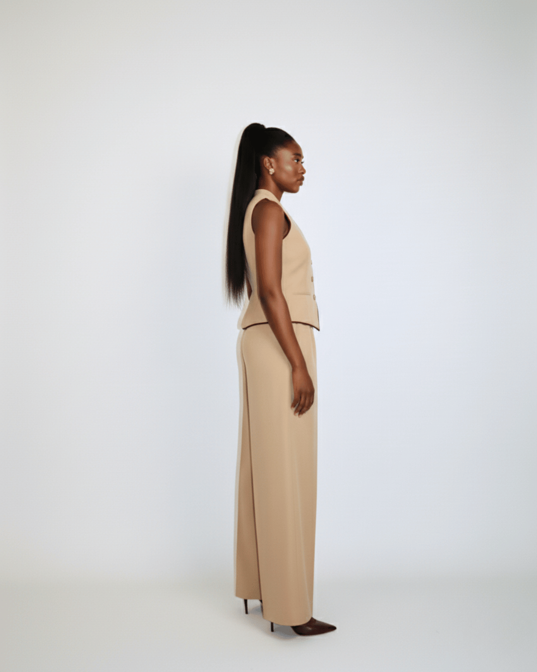 The Desert Rose Tailored High-Neck Waistcoat