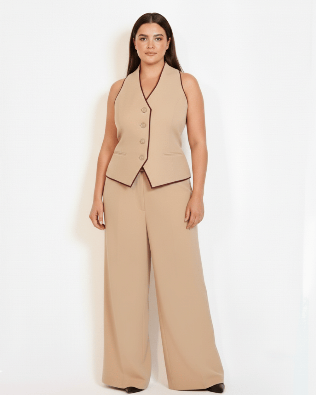 The Desert Rose Tailored High-Neck Waistcoat
