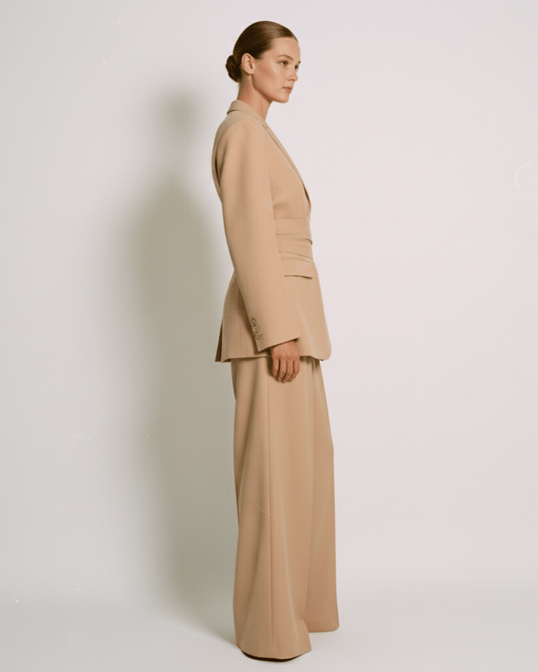 The Desert Rose High-Waisted Wide-Leg Trousers