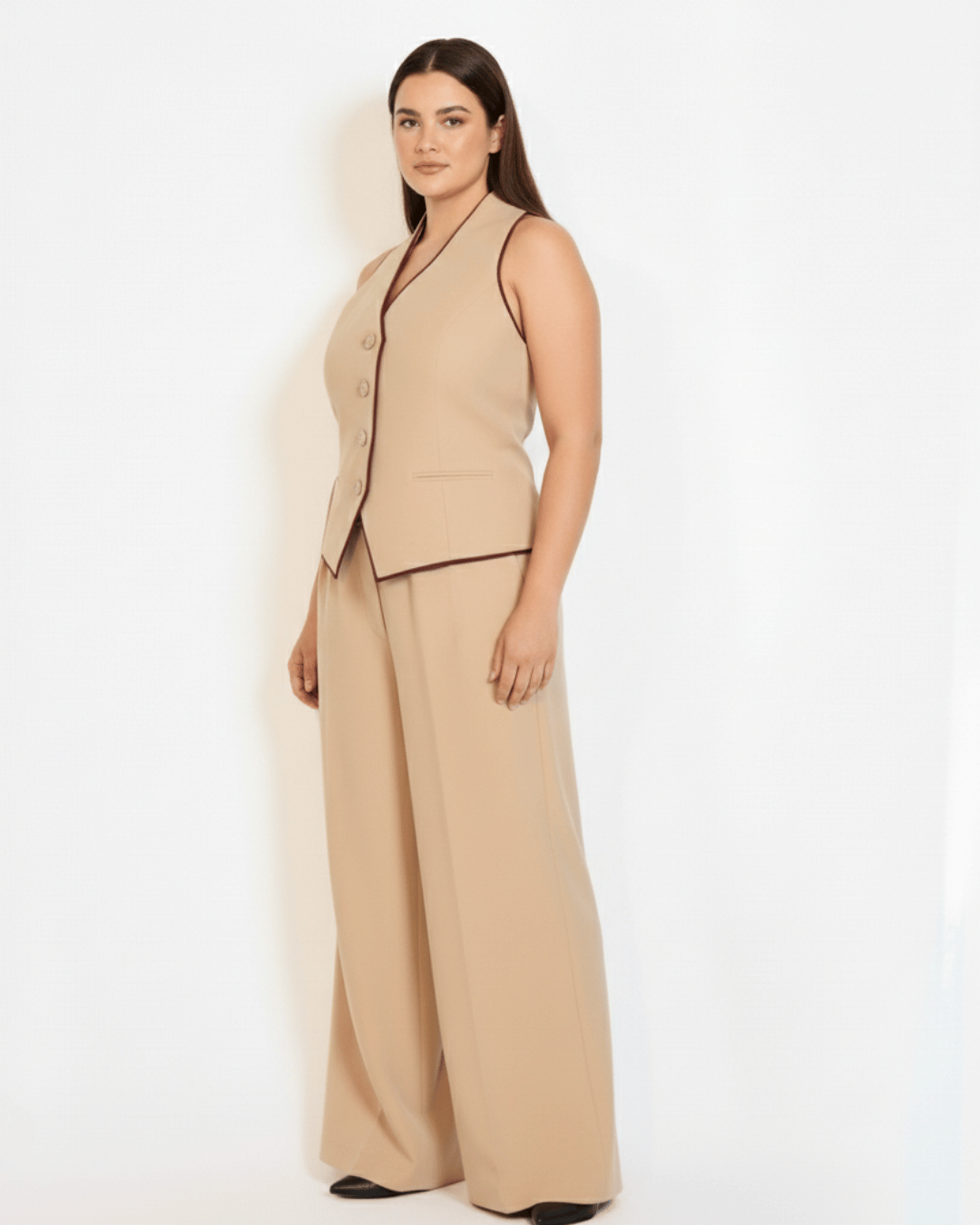 The Desert Rose Tailored High-Neck Waistcoat