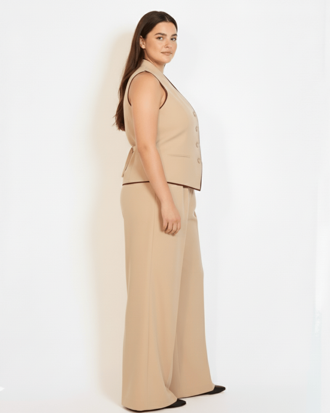 The Desert Rose Tailored High-Neck Waistcoat