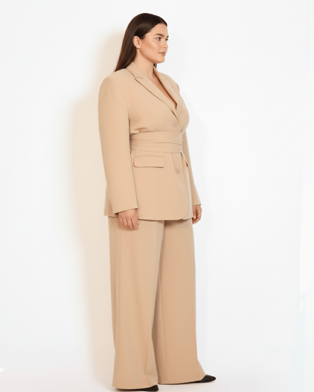 The Desert Rose High-Waisted Wide-Leg Trousers