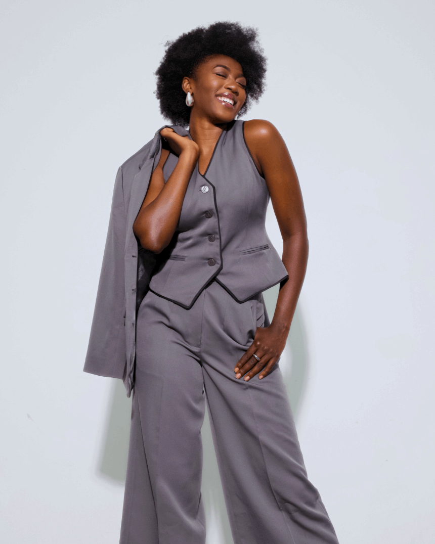 The Saja High-Waisted Wide-Leg Trousers