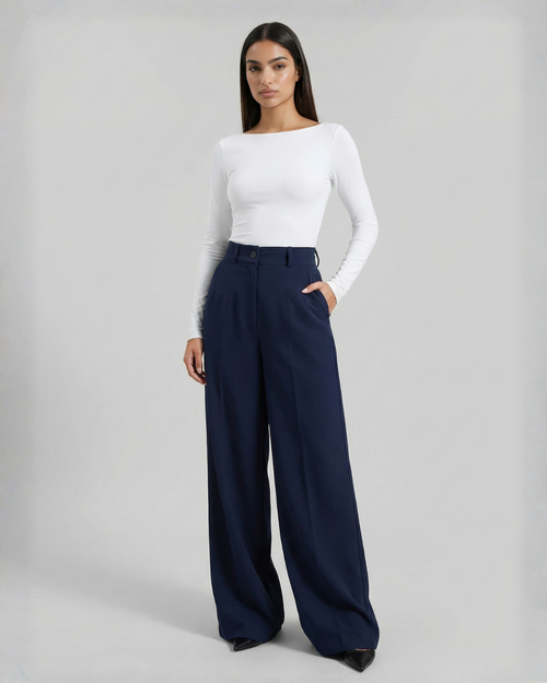 The Aurora High-Waisted Wide-Leg Trousers