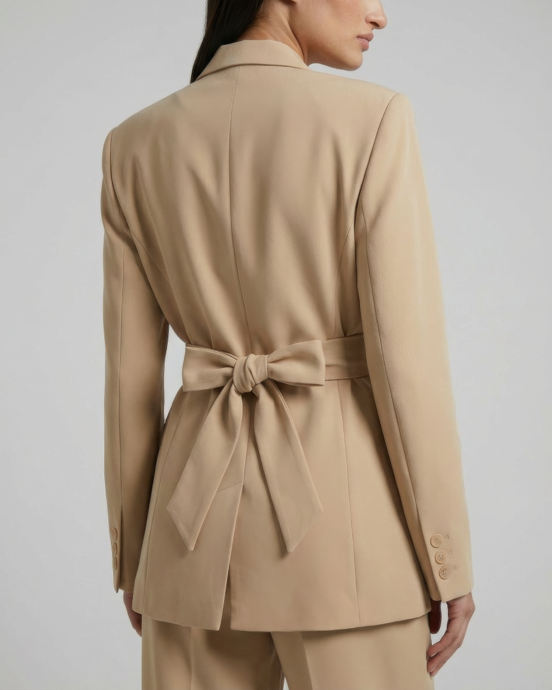 The Desert Rose Tailored Oversized Blazer with Belt