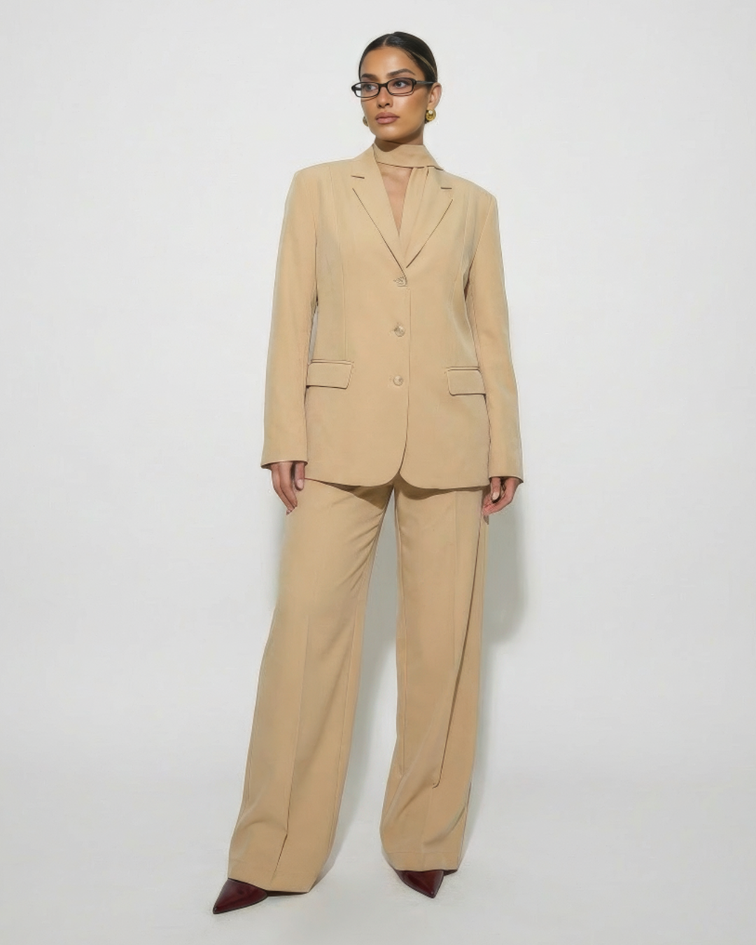 The Desert Rose Oversized Blazer with Belt
