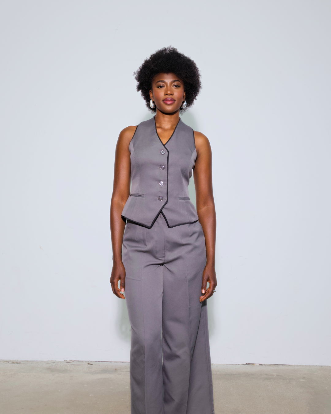 The Saja High-Waisted Wide-Leg Trousers
