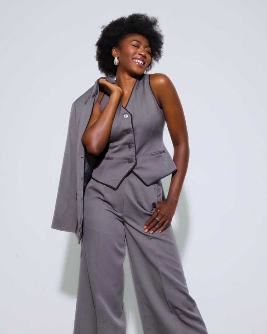 The Saja High-Waisted Wide-Leg Trousers