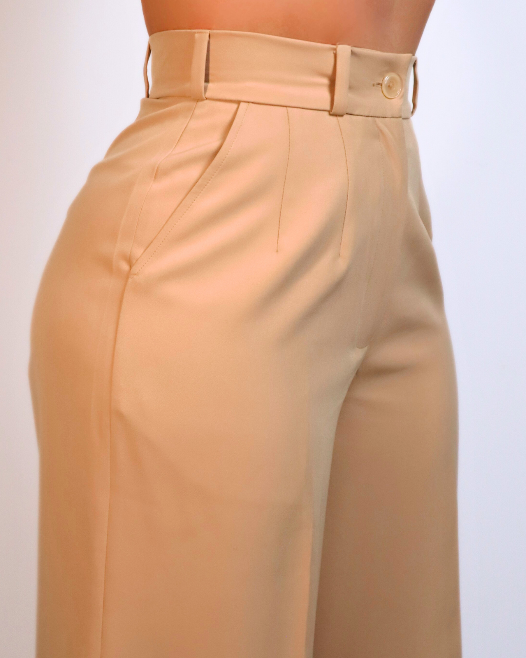 The Desert Rose High-Waisted Wide-Leg Trousers