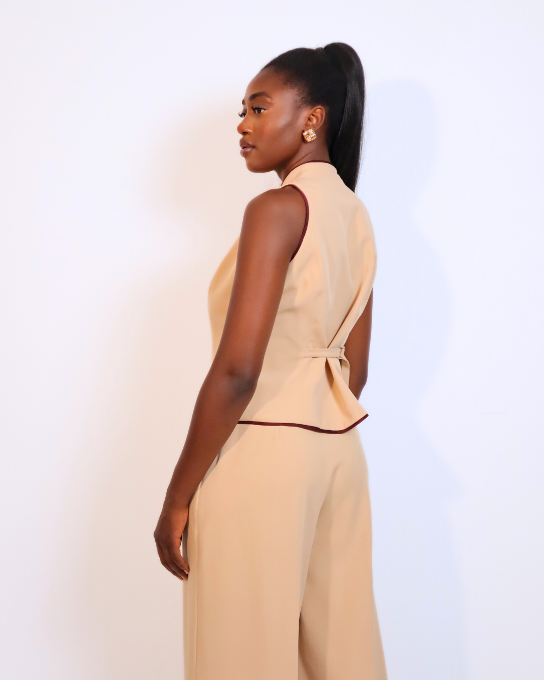 The Desert Rose Tailored High-Neck Waistcoat