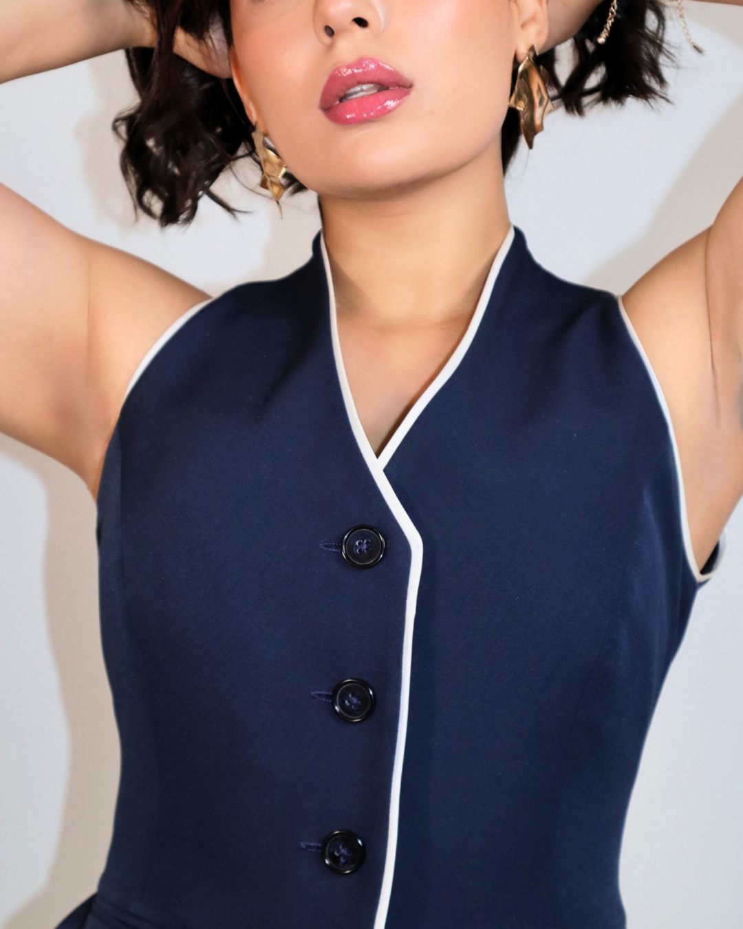 The Aurora Tailored High-Neck Waistcoat