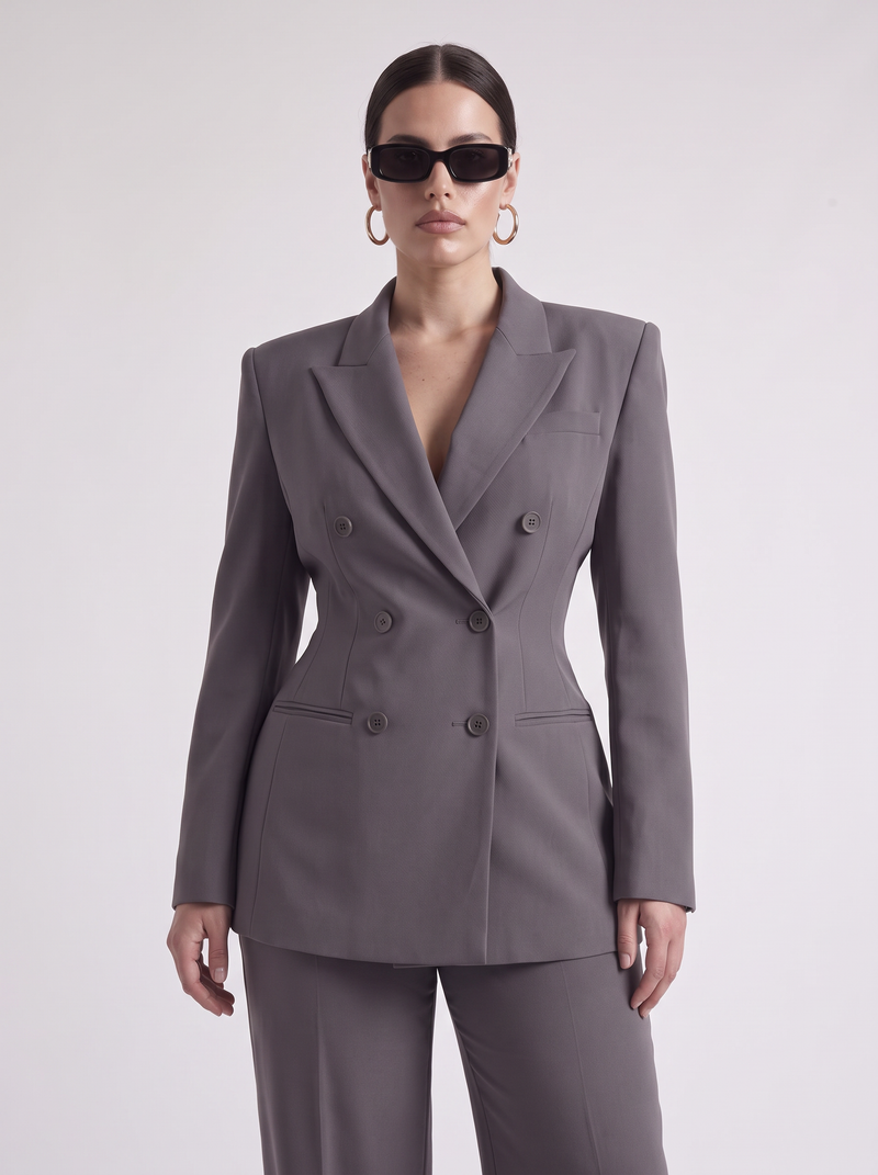 The Roksana Blazer, Grey