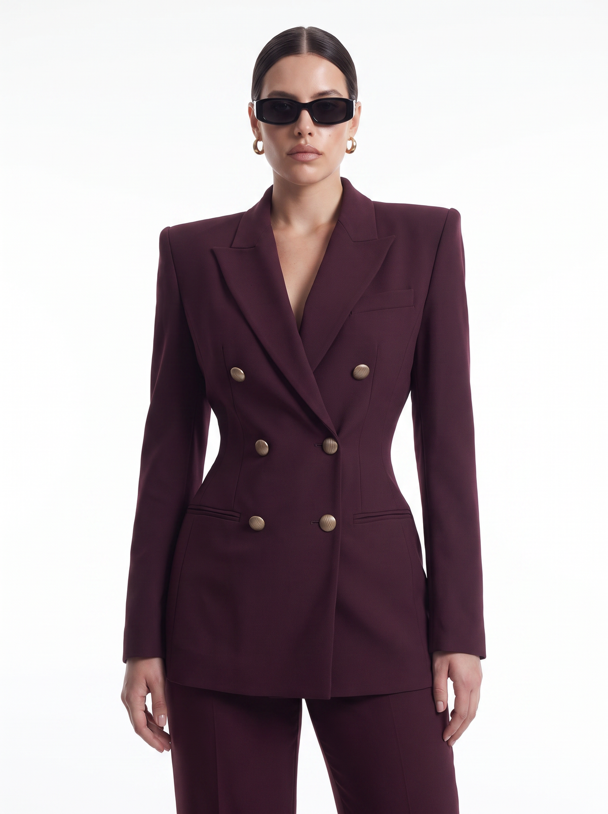 The Roksana Aureate Suit in Burgundy
