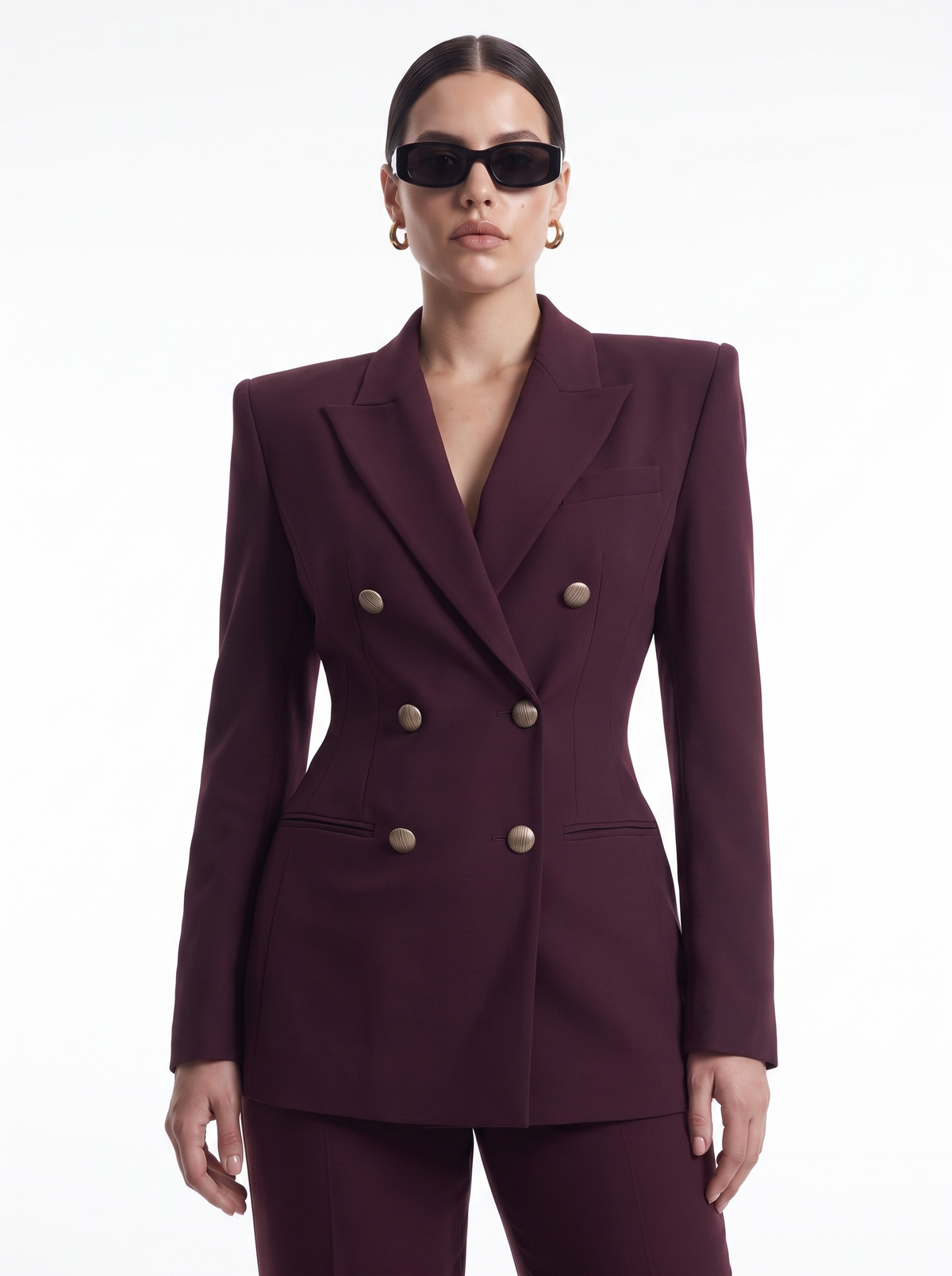 The Roksana Aureate Suit in Burgundy
