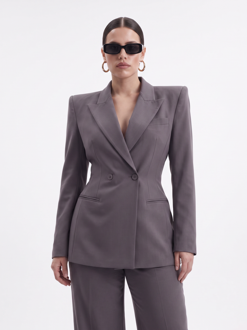 The Amara Blazer, Grey