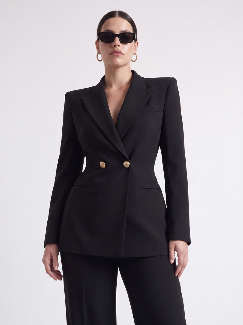 The Amara Aureate Blazer, Black