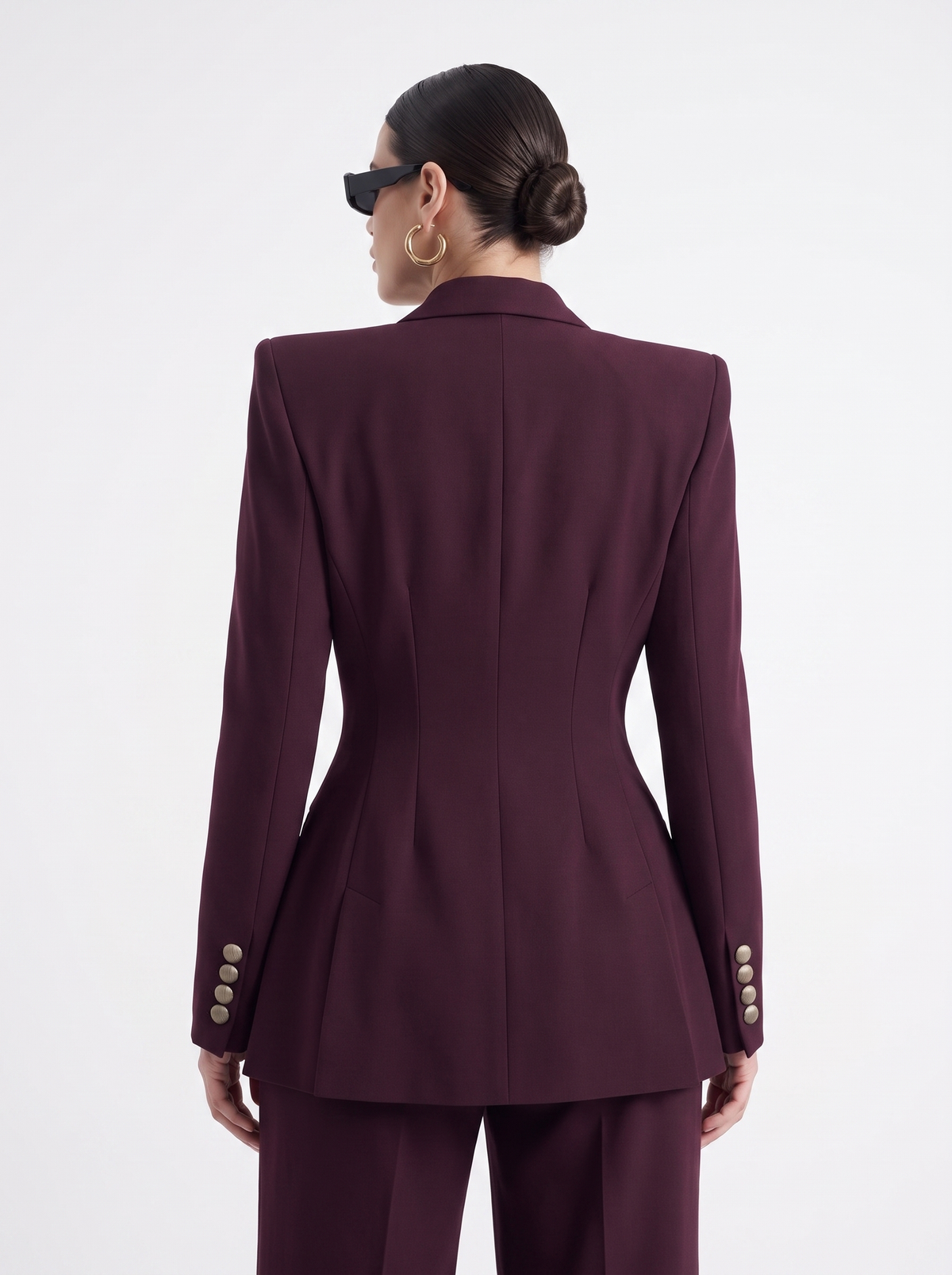 The Amara Aureate Suit in Burgundy
