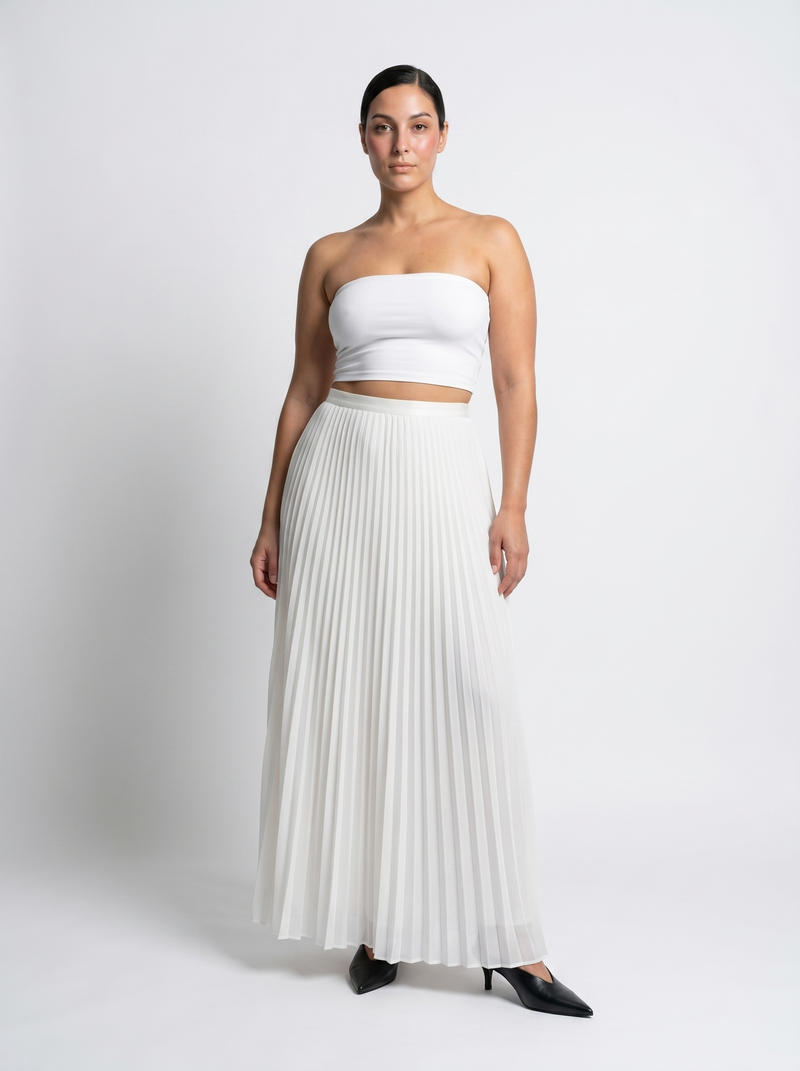 The Zahra White Skirt